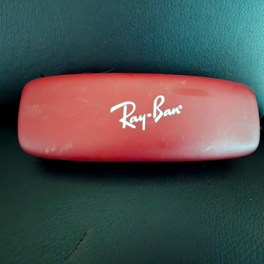 Ray-Ban Hard Clamshell Glasses Red Case  Sunglasses Eyeglasses